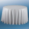 108'' ROUND WHITE POLY TABLECLOTH 2 108'' ROUND WHITE POLY TABLECLOTH -Floral Magic 108 round white poly tablecloth