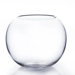 10"d X 8"h X 6.5" Open CLEAR GLASS BUBBLE/FISH BOWL