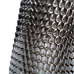 11”H X 5” AMBER STUDED GLASS -Floral Magic 11h x 5 amber studed glass 2