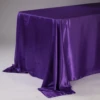 120” PURPLE RECTANGLE SATIN TABLE CLOTH 1PC PER PACK -Floral Magic 120 purple rectangle satin table cloth 1pc per pac