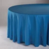 120" ROUND BLUE TABLECLOTH -Floral Magic 120 round blue tablecloth