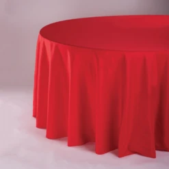120" ROUND TABLECLOTH, RED