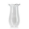 12.5"h X 7” GLASS FLUTED FLOWER VASE -Floral Magic 125h x 7 glass fluted flower vase