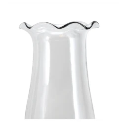 12.5"h X 7” GLASS FLUTED FLOWER VASE -Floral Magic 125h x 7 glass fluted flower vase 2