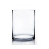 12"H X 8" CLEAR GLASS CYLINDER VASE