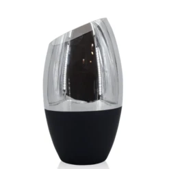 13.5”H X 7.5”BLACK BULLET WITH SILVER SLANT -Floral Magic 135h x 75black bullet with silver slant 3