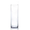 14"h X 8" CLEAR GLASS CYLINDER VASE -Floral Magic 14h x 8 clear glass cylinder vase