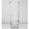 16”H X 6” FLUTED GLASS VASE