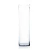28"H X 8" CLEAR GLASS CYLINDER VASE -Floral Magic 28h x 8 clear glass cylinder vase