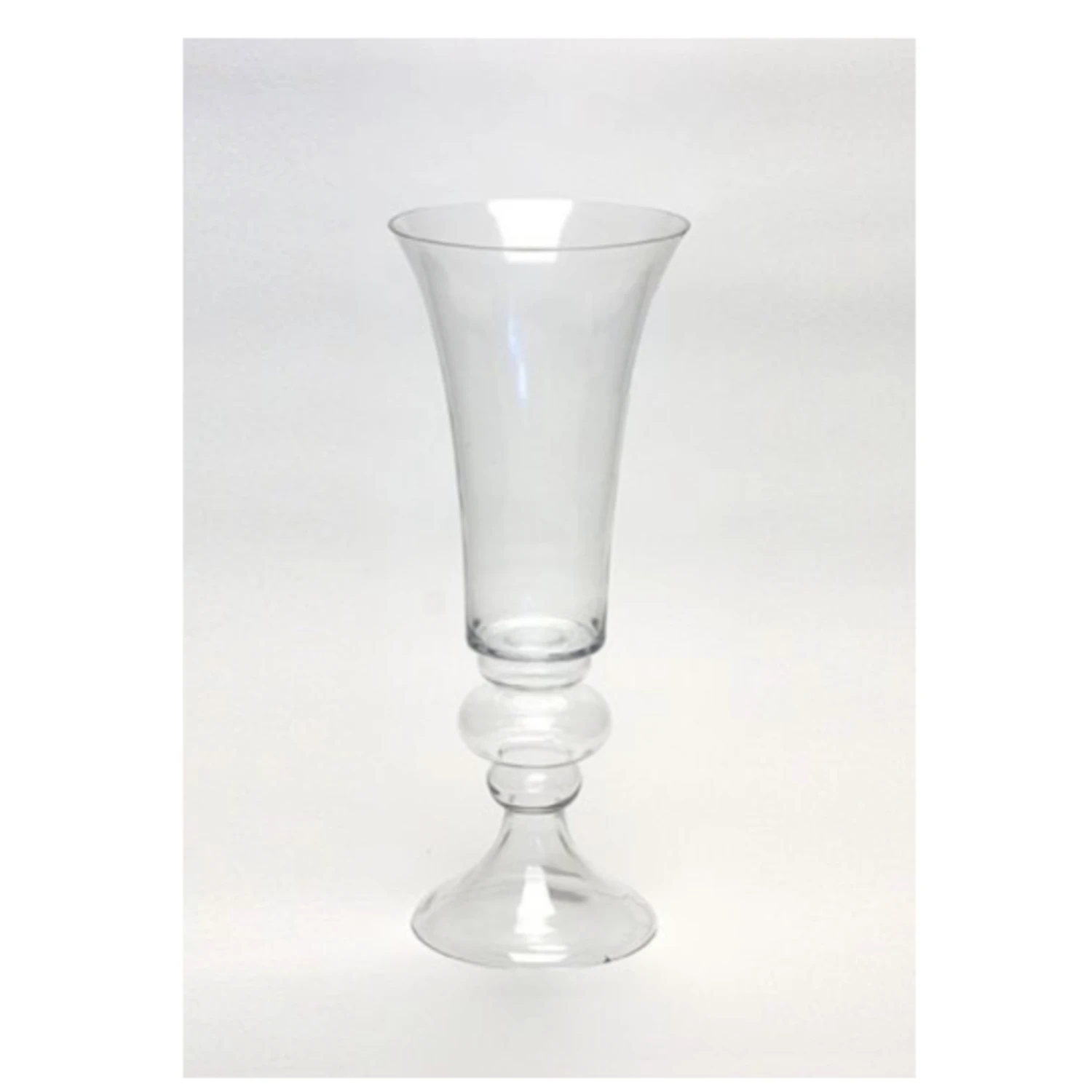30”H X 11.5” CLEAR GLASS REVERSIBLE TRUMPET VASE 3 30”H X 11.5” CLEAR GLASS REVERSIBLE TRUMPET VASE