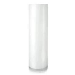 32"H X 6"D WHITE GLASS CYLINDER VASE