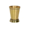 4.5"H X 3”W GOLD METAL MINT JULIP CUP -Floral Magic 45h x 3w gold metal mint julip cup
