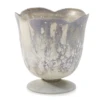 5”H X 4.75” WHITE MARBLE GLASS CHELSEA VASE -Floral Magic 5h x 475 white marble glass chelsea vase