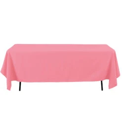 60 X 126’’ PINK RECTANGLE POLYESTER TABLE COVER