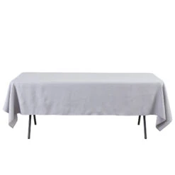 60 X 126’’ RECTANGULAR SILVER TABLECOVER