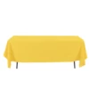 60" X 126" YELLOW RECTANGULAR TABLE COVER 0025YE -Floral Magic 60 x 126 yellow rectangular table cover 0025ye