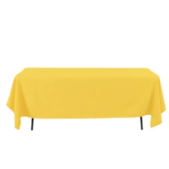 60" X 126" YELLOW RECTANGULAR TABLE COVER 0025YE