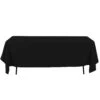 60X126'' RECTANGLE POLYESTER TABLE COVER, BLACK 38-0025BK -Floral Magic 60x126 rectangle polyester table cover black 38 00