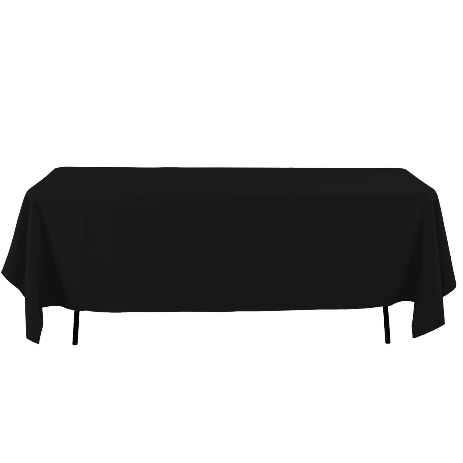 60X126'' RECTANGLE POLYESTER TABLE COVER, BLACK 38-0025BK 3 60X126'' RECTANGLE POLYESTER TABLE COVER, BLACK 38-0025BK