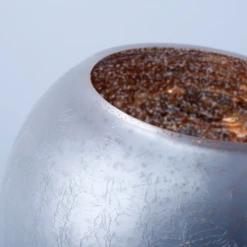 6.5”H X 8”D WHITE WRAP FISH/BUBBLE BOWL -Floral Magic 65h x 8d white wrap fish bubble bowl 1