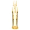 66”H X 16.5”D 10 ARM GOLD METAL CLUSTER CANDELABRA -Floral Magic 66h x 165d 10 arm gold metal cluster candelabra