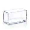 6"H X 10"L X 4"W CLEAR GLASS LOW RECTANGLE -Floral Magic 6h x 10l x 4w clear glass low rectangle