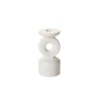 6”H X 3” X 2.5” WHITE CERAMIC FANTASIA CANDLEHOLDER -Floral Magic 6h x 3 x 25 white ceramic fantasia candleholder
