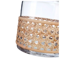 6”h X 5” BOHO STYLE CANE VASE -Floral Magic 6h x 5 boho style cane vase 3