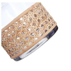 6”h X 5” BOHO STYLE CANE VASE -Floral Magic 6h x 5 boho style cane vase 4