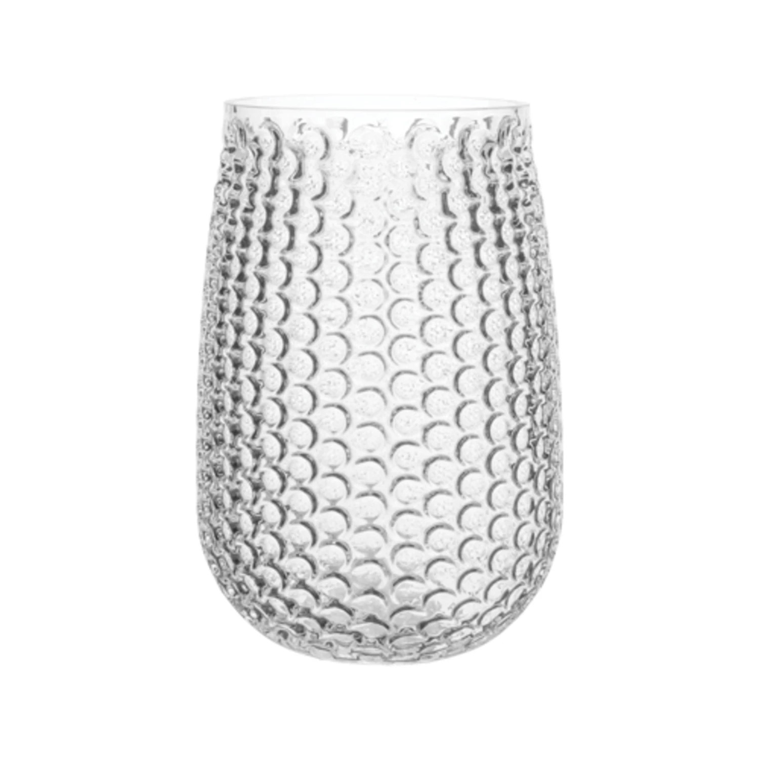 7 5/8"h X 4.25" Pebble Stone Vase - Crystal 3 7 5/8"h X 4.25" Pebble Stone Vase - Crystal