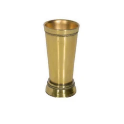 7"H X 3.5”W GOLD METAL MINT JULIP CUP