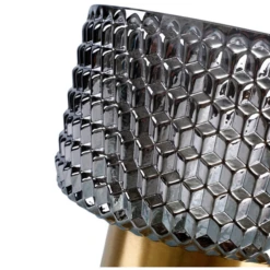 7”H X 6” AMBER STUDED GLASS -Floral Magic 7h x 6 amber studed glass 1