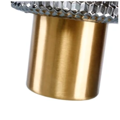 7”H X 6” AMBER STUDED GLASS -Floral Magic 7h x 6 amber studed glass 2