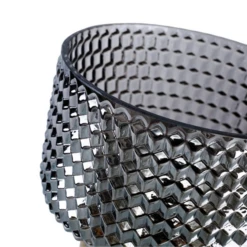 7”H X 6” AMBER STUDED GLASS -Floral Magic 7h x 6 amber studed glass 3