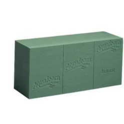 8.25" X 3.25" X 2.75" GREEN FLORAL AQUAFOAM FOR FRESH FLOWERS (48 BLOCKS PER CASE)