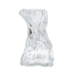 8.75”h X 5.5” COFFEE GLASS VENETIAN VASE