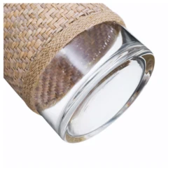 8”H X 4” BOHO STYLE BURLAP WICKER BUD VASE -Floral Magic 8h x 4 boho style burlap wicker bud vase 3