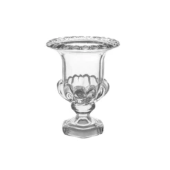 8”H X 6” THICK GLASS PEDESTAL