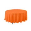 90'' ORANGE ROUND POLYESTER TABLECOVER -Floral Magic 90 orange round polyester tablecover