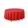 90'' RED ROUND POLYESTER TABLECOVER -Floral Magic 90 red round polyester tablecover