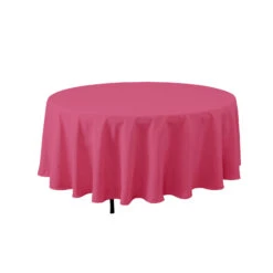 90'' ROUND MAGENTA POLYESTER TABLECOVER