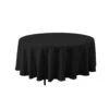 90'' ROUND POLYESTER TABLECOVER, BLACK -Floral Magic 90 round polyester tablecover black