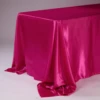 90” X 132” FUCHSIA RECTANGLE SATIN TABLE CLOTH -Floral Magic 90 x 132 fuchsia rectangle satin table cloth