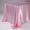 90 X 132'' RECTANGLE PINK SATIN TABLECLOTH -Floral Magic 90 x 132 rectangle pink satin tablecloth