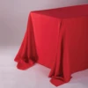 90" X 132" RED, RECTANGLE TABLE COVER 1 90" X 132" RED, RECTANGLE TABLE COVER -Floral Magic 90 x 132 red rectangle table cover
