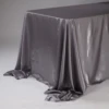 90 X 132'' SILVER RECTANGLE SATIN TABLECLOTH -Floral Magic 90 x 132 silver rectangle satin tablecloth