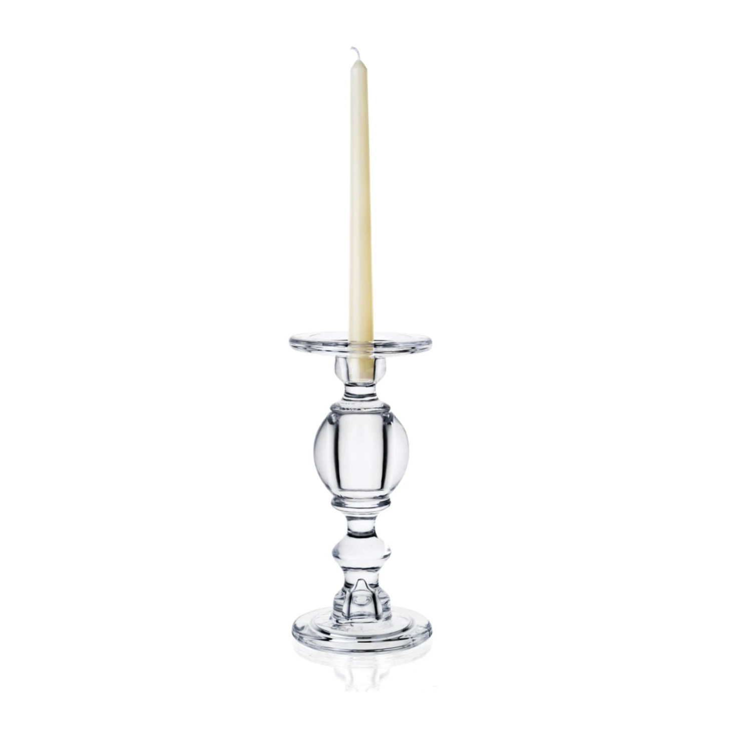 9.5”h X 4.5” GLASS PILLER AND TAPER CANDLE HOLDER 5 9.5”h X 4.5” GLASS PILLER AND TAPER CANDLE HOLDER - Image 3