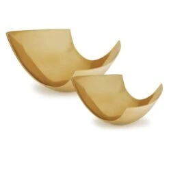 9.75”H X 14” X 12” GOLD MODERN OVAL METAL 5 9.75”H X 14” X 12” GOLD MODERN OVAL METAL -Floral Magic 975h x 14 x 12 gold modern oval metal 1