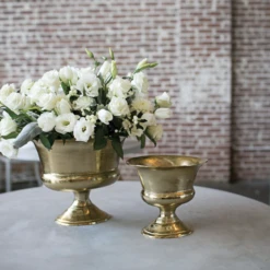 10.5”H X 12.75” X 9.25” GOLD PRESTIGE METAL URN (AD) 8 10.5”H X 12.75” X 9.25” GOLD PRESTIGE METAL URN (AD) -Floral Magic accent decor 105h x 1275 x 925 gold prestige metal 2