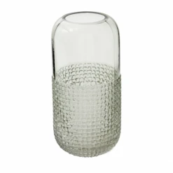10”H X 5” CLEREL GLASS VASE (AD)